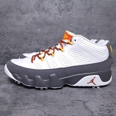 NIKE AIR JORDAN 9 NRG U24 Golf Shoes Mens 10 White University Gold FN6931-100