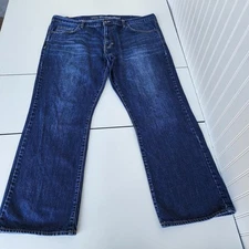 OLD NAVY Men's Famous Jeans Blue Denim Boot Cut Medium Wash 100% Cotton 42X32