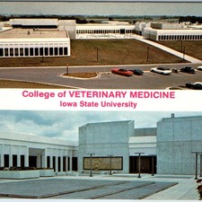 c1970s Iowa State University Ames Postcard College of Veterinary Medicine IA ISU