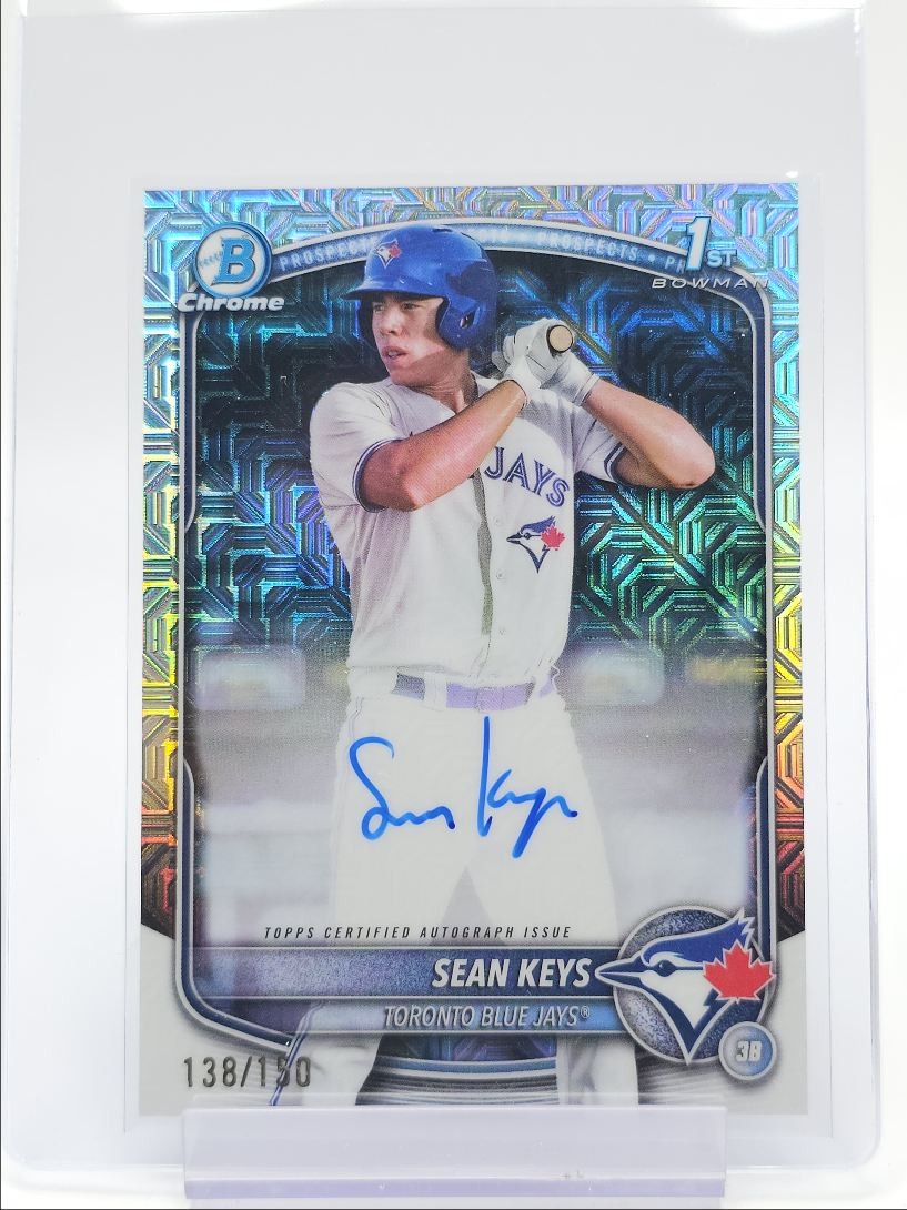 SEAN KEYS 2025 BOWMAN CHROME 1ST AUTOGRAPH HTA CHOICE AUTO /150 Q2754