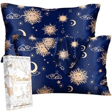 Silk Pillowcase 2 Pack - Pillow Cases 20" x 30" Queen Size Set of 2 for Hair ...