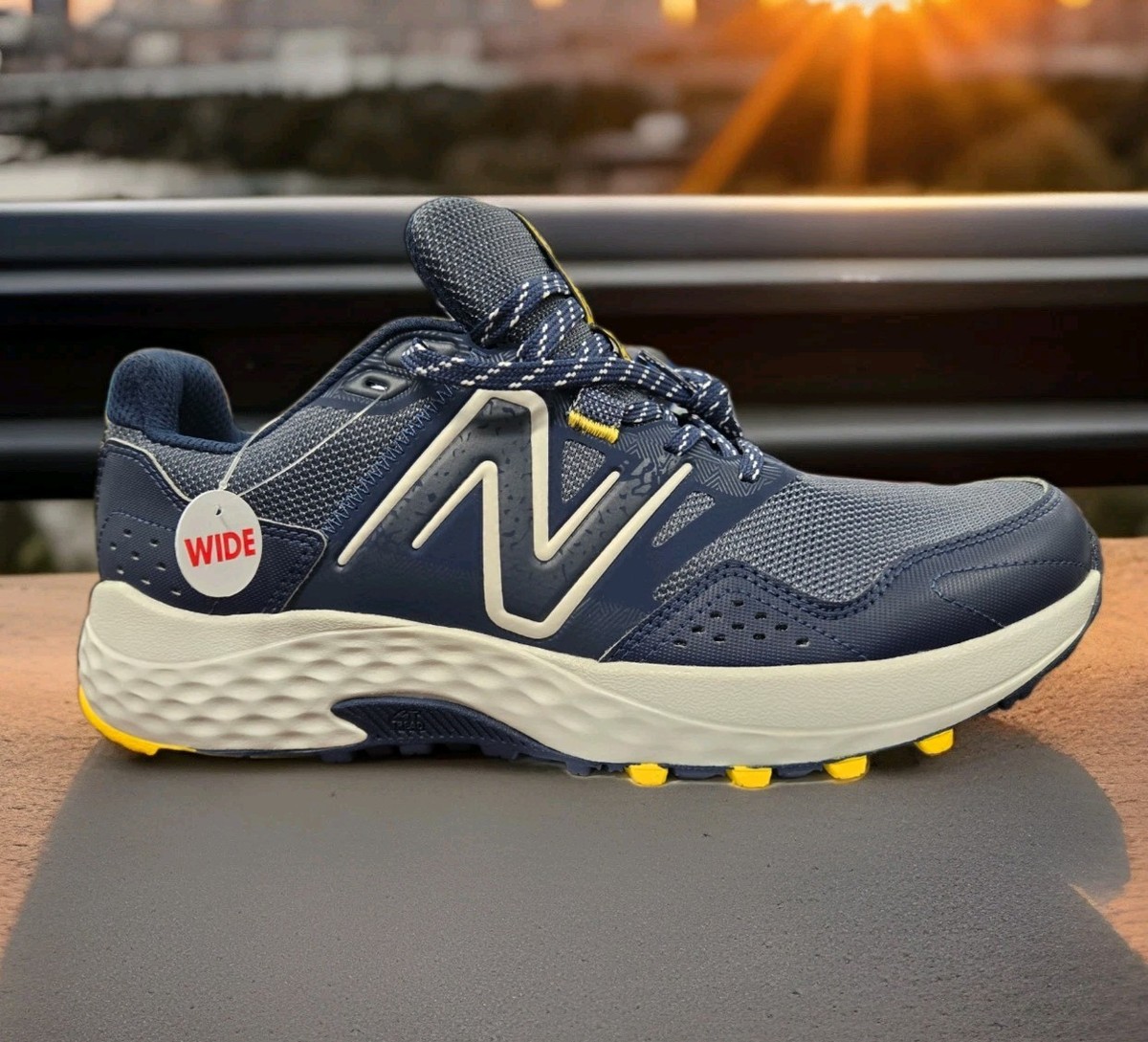 Men's New Balance 410 Navy/Yellow (2E WIDE)
