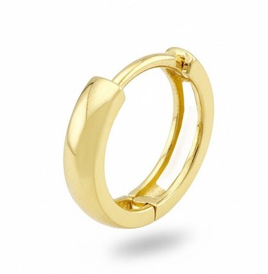 HUGGIE HOOP Einzel OHRRING MASSIV 14K GELBGOLD - Neu mit Etikett