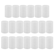 20pcs Christmas Crafts Foam Cylinders: 5x3cm White Foam Tubes - Rods For