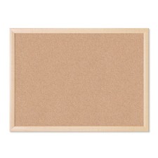 Cork Bulletin Board with Natural Maple Wood Style Frame 17 x 23 Inches