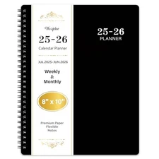 2025-2026 Planner - 8” × 10”, Academic Planner Weekly and Monthly 8*10 Black