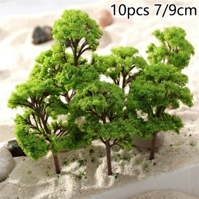 10PC 7 / 9cm Bäume Modell Garten Wargame Train Railway Architectural Scenery
