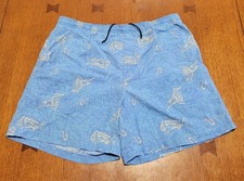 Columbia PFG Swim Trunks Mens M Blue Marlin Fish Fishing Shorts