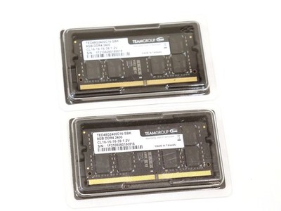 TeamGroup CL16 16GB (2x8GB) DDR4 2400MHz SODIMM Laptop Memory TED48G2400C16-SBK