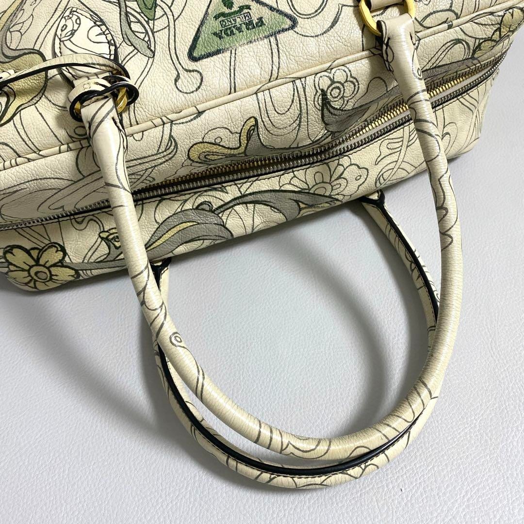 プラダ　ハンドバッグ　GLACE CALF RABBIT ショルダー　2way PRADA × James Jean Rabbit Art Bag Glace Calf Leather 2WAY Shoulder