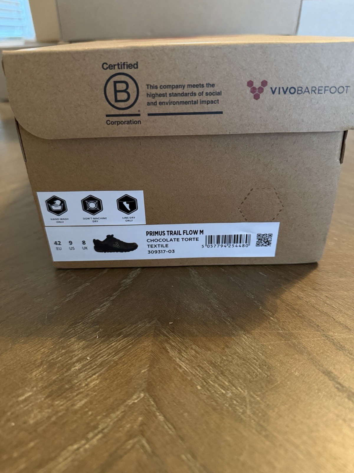 Vivobarefoot Primus Trail Flow Shoes Mens Size 9 Chocolate Torte Sneakers