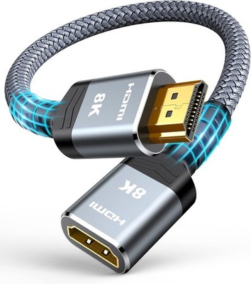 8K 4K HDMI Extender 2.1 Ultra High Speed Male to Female Adapter 1FT