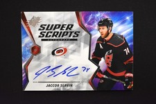 Jaccob Slavin 2021-22 UD SPX Hockey Super Scripts Autograph Signature #S-JS