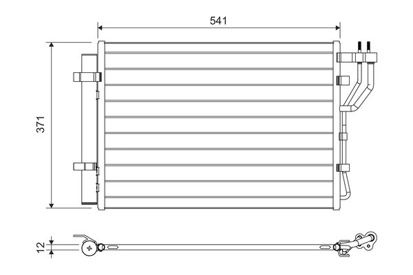 Kondensator, Klimaanlage Valeo 822582 Hyundai 976061P000 KIA 976061P000-image