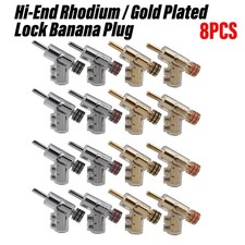 8PCS Hi-End Rhodium / Gold Plated Lock Banana...