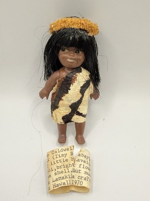 RARE! 1970 Gersldine Caldwell KEIKI IKI (Tiny Babay) Hawaiian Doll Souvenir