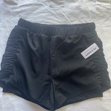 Old Navy Girls Go-Dry Cool Athletic Shorts Black L 10/12 Lined Activewear