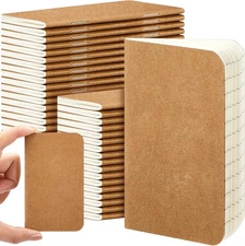 Outus 36PCS Mini Pocket Notebooks 2.5"x4" Kraft Paper Blank