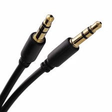 Image of Ultra Slim 3.5mm Jack Cable Stereo Audio AUX Gold Plated 50cm/1m/2m/3m/5m/10m
