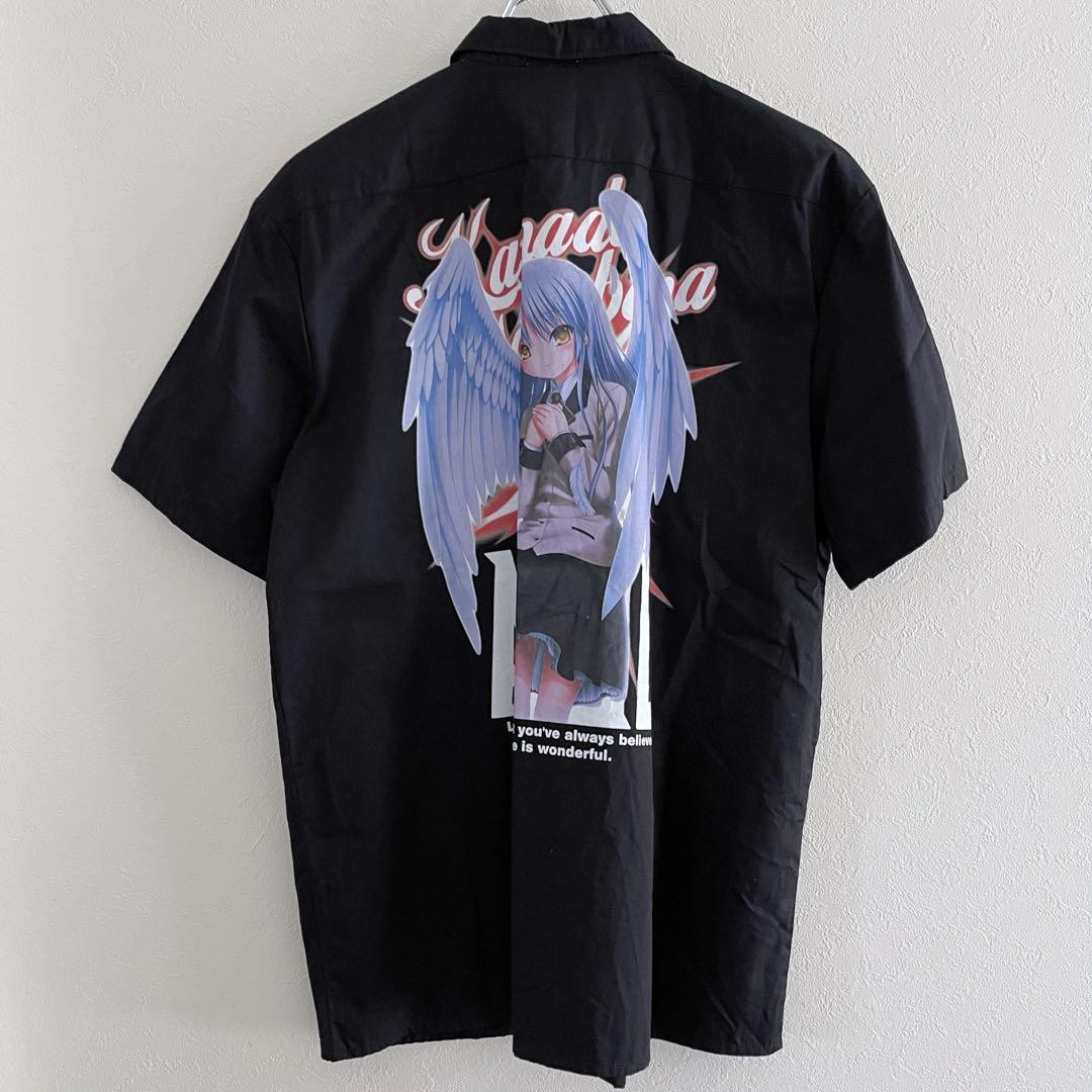 Angel Beats! Tachibana Kanade Shirt Size XL Color Black Key Anime