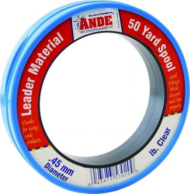 ANDE PCW50-50 Mono Leader Wrist, 50lb 60 lb (50 Yards) Clear