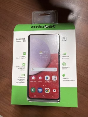 CRICKET SAMSUNG GALAXY A13 4G LTE 6.6'' 32GB 4GB Black Android Prepaid Smartphone