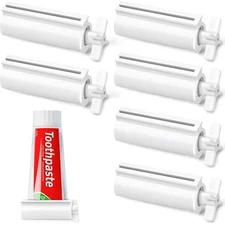 Toothpaste Tube Squeezer Roller Dispenser 6PCS Bathroom Hygiene Tool White