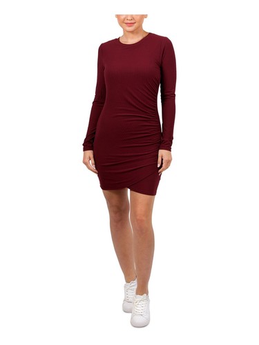 HIPPIE ROSE Womens Long Sleeve Above The Knee Party Body Con Dress
