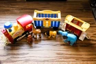 Fisher Price Little People Vintage Play Circus Train 991 W/ Animals 1970s Works!