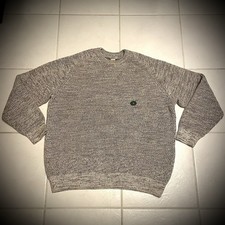 LL Bean Sunwashed Textured Cotton Sweater Crewneck Men's XL regular Gray