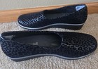 SAS Bliss Loafer Womens 10 M Black Leopard Velvet Wedge Cushioned Comfort — photo 4