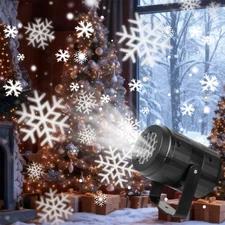 LED Christmas Projector Light Laser Landscape Xmas Moving Fairy Lamp Home Decor