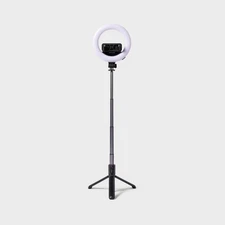 Tripod Selfie Stick with LED Ring Light - heyday™ Black / Ball Head, Plastic
