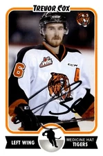 Trevor Cox - Signed Custom 2.5" x 3.5" Medicine Hat Tigers Photo Card