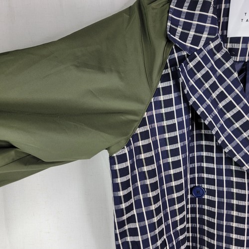 Chaqueta Tanya Taylor Mujer XL Lotta Doble Pecho Trinchera Verde Marino $765 - Imagen 10 de 11