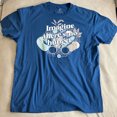 John Lennon - Imagine There's No Hunger - Why Hunger - Official T Shirt- Size XL