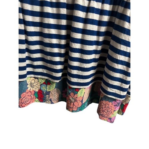 Matilda Jane Blue Striped Floral Hem Flutter Short Sleeve Top Womens XXL - Picture 5 of 8