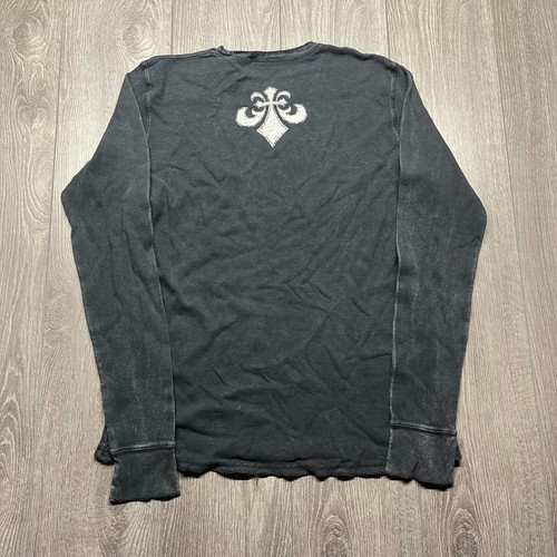Vintage Affliction Thermal Long Sleeve Shirt Size XL Y2K Extra Large - Foto 5 di 9