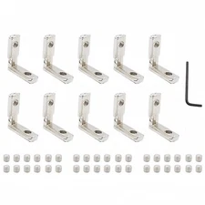 10pcs L Joint Bracket Connector with Screws For 2020 T Slot Aluminum Extrusion
