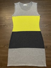 Calvin Klein Medium Multicolor Striped Acrylic/Polyester Blend Sleeveless Dress