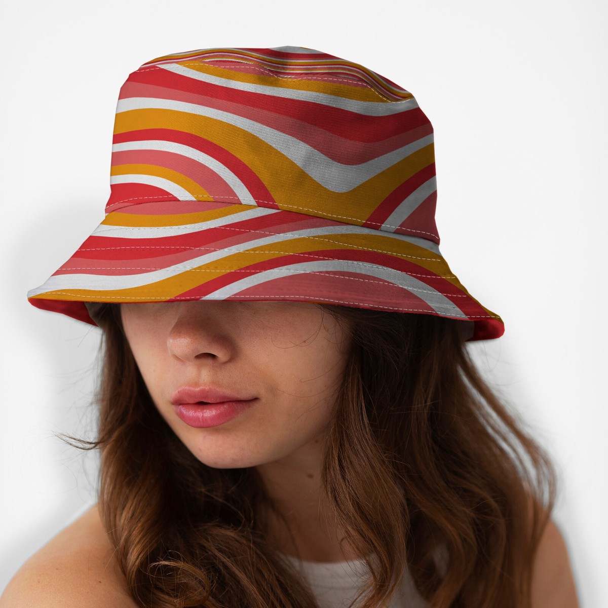 Psychedelic 60s - Bucket Hat Fashion Sun Cap Outdoor Hat