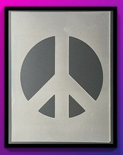 Peace Sign 14 Stencil 10mm or 7mm Thick, Peace, Love, Hippie, Airbrushing