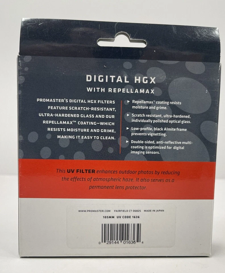 Pro Master Professional Filter Digital HGX With Repellamax 105mm UV Code 1636 - Image 2 of 3