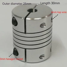 US stock 1pc 5 MM x 1/4"  Flexible Coupler Ballscrew Shaft Coupling D25L30
