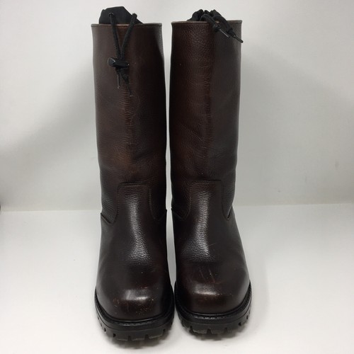 LL Bean Brown Leather Lug Sole Boots 