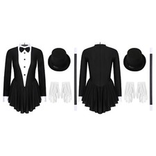 Womens Leotard Long Sleeve Uniform Halloween Costume Carnival Jumpsuit Cosplay