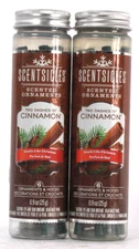 2 Bottles Scentsicles Two Dashes Of Cinnamon 6 Count Scented Ornaments & Hooks