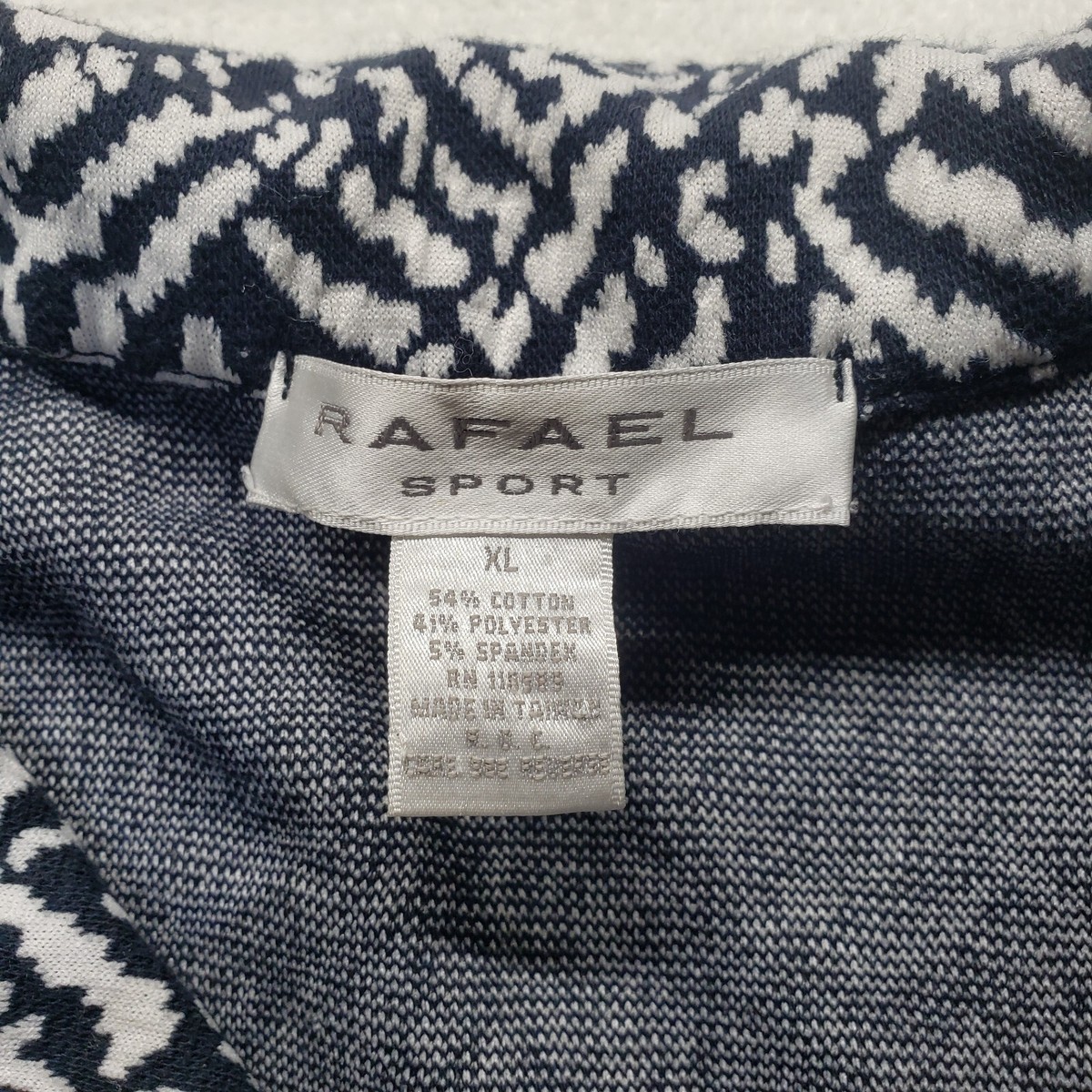 Rafael Sport Full-Zip Long Sleeve Slash Pocket Animal Print Jacket 
