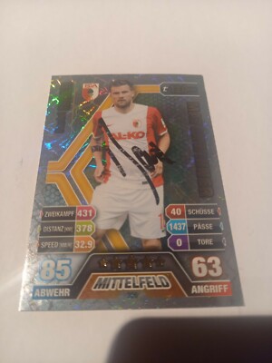 match attax signed matchwinner Daniel Baier FC Augsburg new 