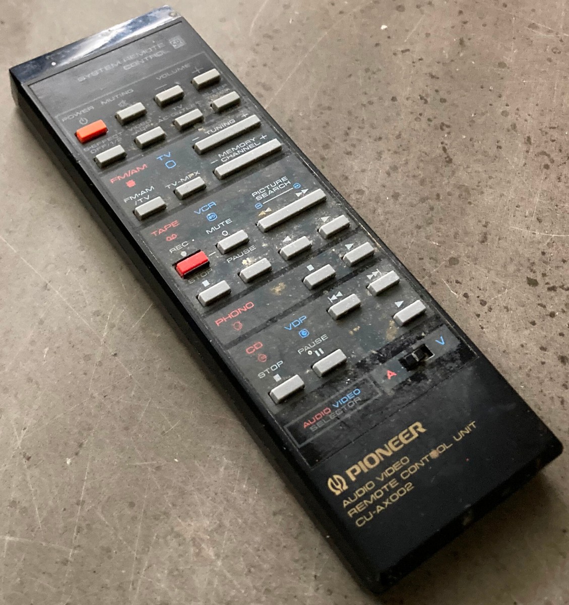 Pioneer CU-AX002 Original Remote Control / Audio Video / Tested